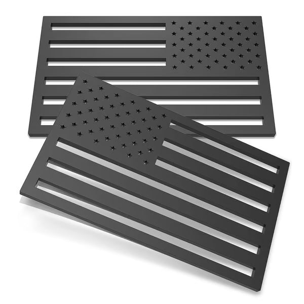 Shopkijibae® 3D American Flag Emblem Decal - Aluminum Alloy Material (Not Plastic)