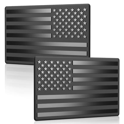 Shopkijibae® 3D American Flag Emblem Decal - Aluminum Alloy Material (Not Plastic)