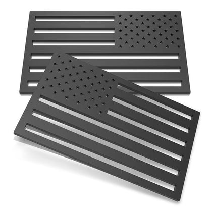 Shopkijibae® 3D American Flag Emblem Decal - Aluminum Alloy Material (Not Plastic)