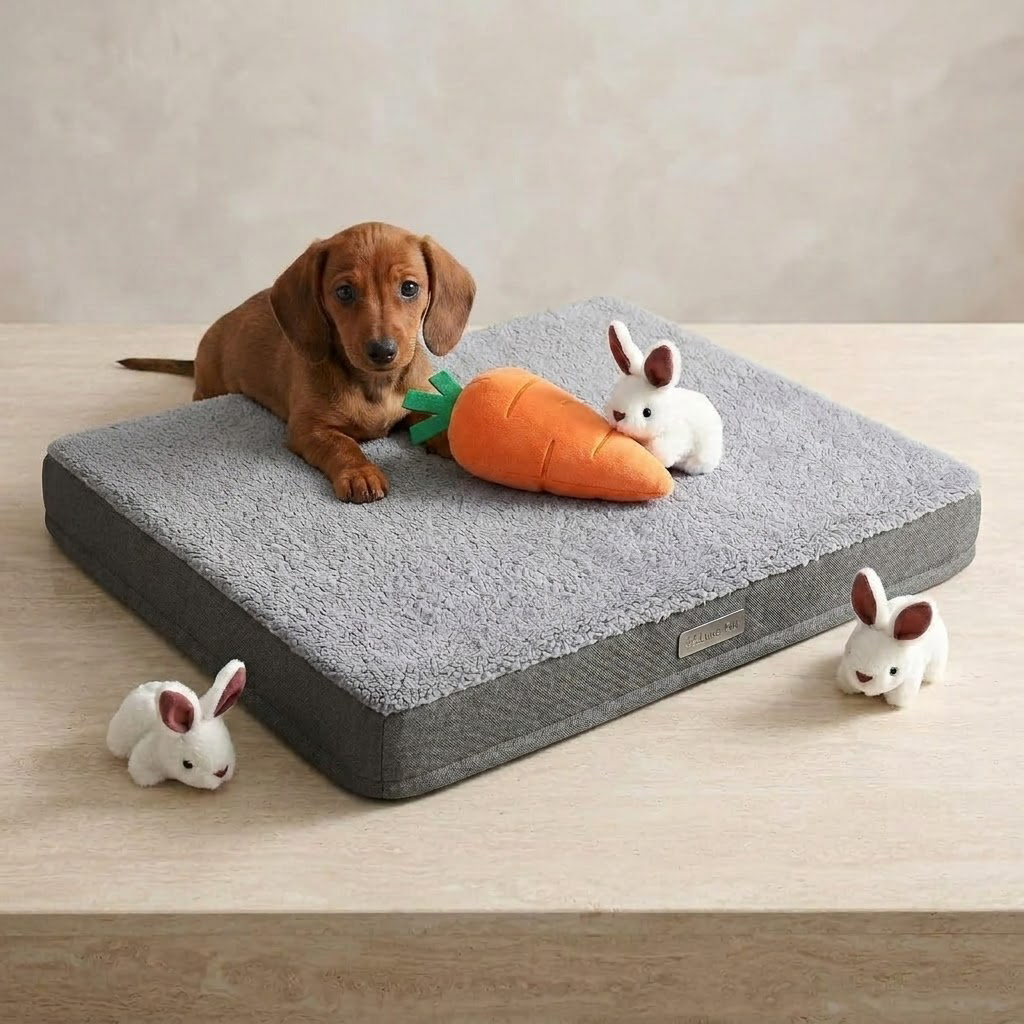 Zolenitacosh 5-Pack Interactive Hide and Seek Squeaky Plush Dog Toys, Burrow Bunny and Carrots Puzzle Toy for Small Dogs, Soft Snuffle Stuffed Toys, Orange and White